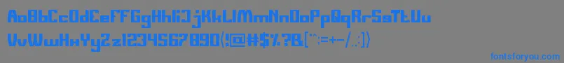 フォントGreatHeart – 灰色の背景に青い文字