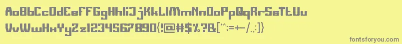 フォントGreatHeart – 黄色の背景に灰色の文字