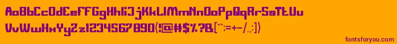 Шрифт GreatHeart – фиолетовые шрифты на оранжевом фоне