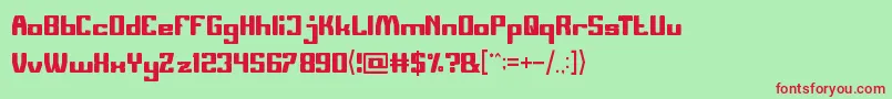 GreatHeart Font – Red Fonts on Green Background