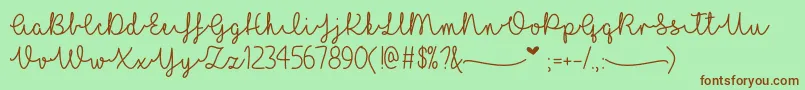 More about ILoveGlitterOtf Font ILoveGlitterOtf Font – Brown Fonts on Green Background