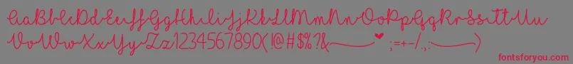More about ILoveGlitterOtf Font ILoveGlitterOtf Font – Red Fonts on Gray Background