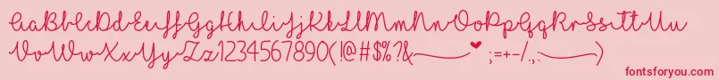 fuente ILoveGlitterOtf – Fuentes Rojas Sobre Fondo Rosa
