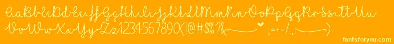 fuente ILoveGlitterOtf – Fuentes Amarillas Sobre Fondo Naranja