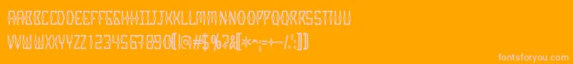 Miswak Font – Pink Fonts on Orange Background