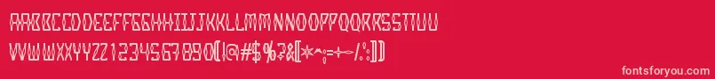 Miswak Font – Pink Fonts on Red Background