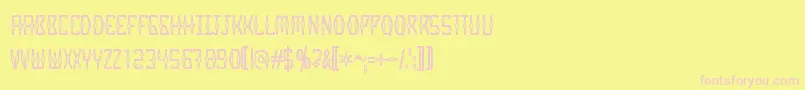 Miswak Font – Pink Fonts on Yellow Background