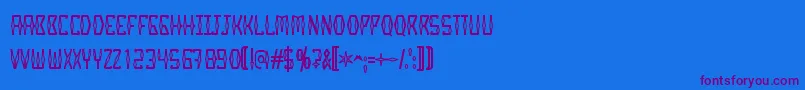 Miswak Font – Purple Fonts on Blue Background