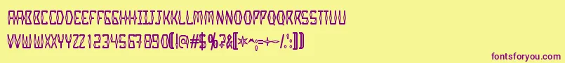 Miswak Font – Purple Fonts on Yellow Background