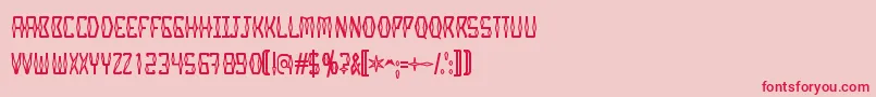 Miswak-Schriftart – Rote Schriften auf rosa Hintergrund