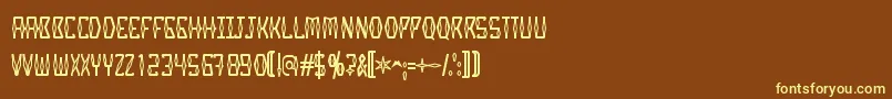 Miswak Font – Yellow Fonts on Brown Background