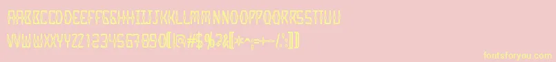Miswak Font – Yellow Fonts on Pink Background