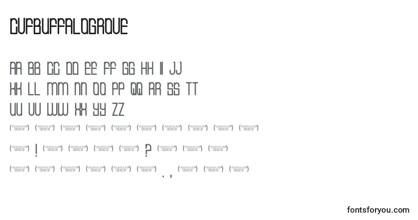 Schriftart Cvfbuffalogrove (53202) – Alphabet, Zahlen, spezielle Symbole