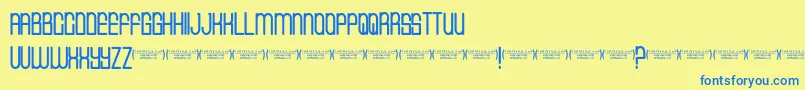 Cvfbuffalogrove Font – Blue Fonts on Yellow Background