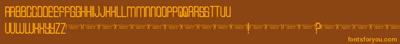 Cvfbuffalogrove Font – Orange Fonts on Brown Background