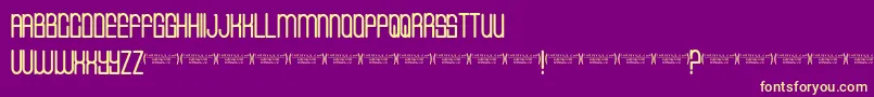 Cvfbuffalogrove Font – Yellow Fonts on Purple Background