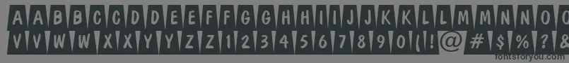 Шрифт DominottlcmdvbkRegular – чёрные шрифты на сером фоне