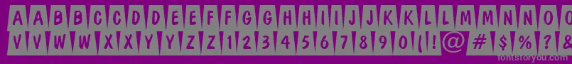 DominottlcmdvbkRegular Font – Gray Fonts on Purple Background