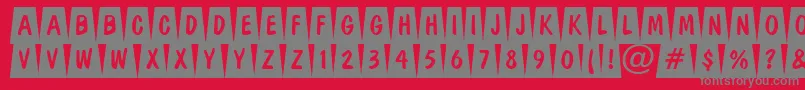 DominottlcmdvbkRegular Font – Gray Fonts on Red Background