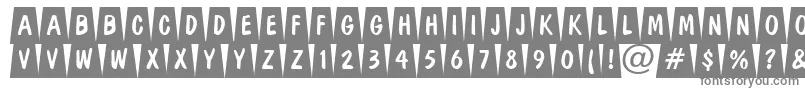 DominottlcmdvbkRegular-fontti – harmaat kirjasimet valkoisella taustalla