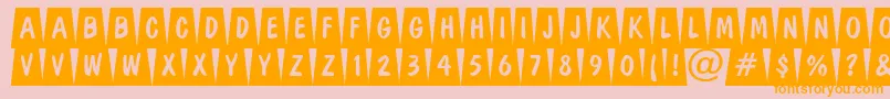 DominottlcmdvbkRegular Font – Orange Fonts on Pink Background