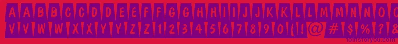 DominottlcmdvbkRegular Font – Purple Fonts on Red Background