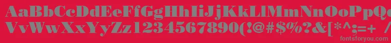 Bodoniposterc Font – Gray Fonts on Red Background