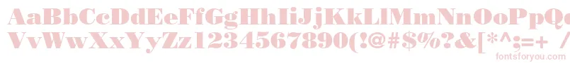 Bodoniposterc Font – Pink Fonts on White Background