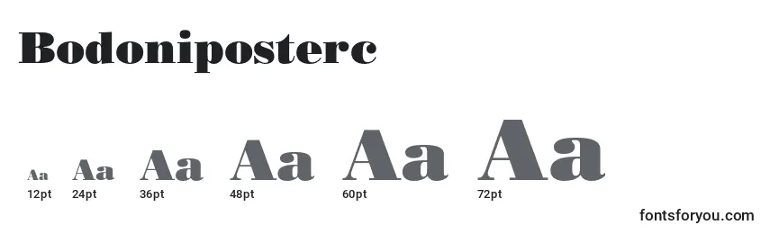 Bodoniposterc Font Sizes