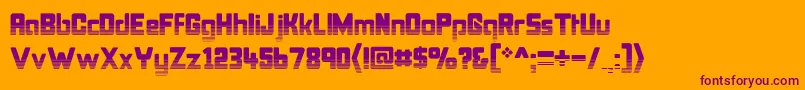 BonkUndercut Font – Purple Fonts on Orange Background