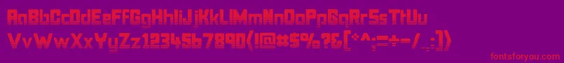 BonkUndercut Font – Red Fonts on Purple Background