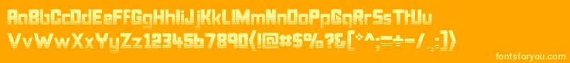 BonkUndercut Font – Yellow Fonts on Orange Background