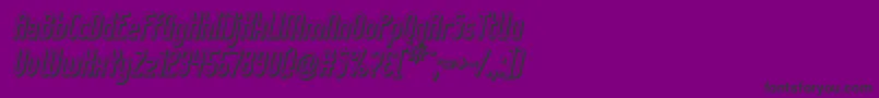 Ladyi3Do-Schriftart – Schwarze Schriften auf violettem Hintergrund