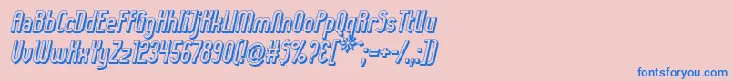 Ladyi3Do Font – Blue Fonts on Pink Background