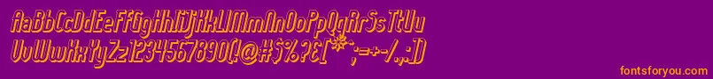 Ladyi3Do Font – Orange Fonts on Purple Background