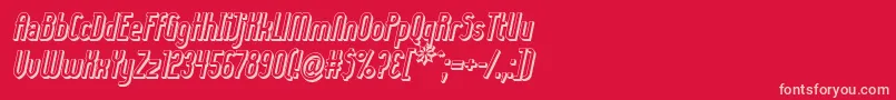 Ladyi3Do Font – Pink Fonts on Red Background