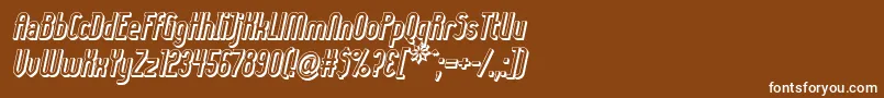 Ladyi3Do Font – White Fonts on Brown Background