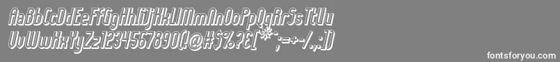 フォントLadyi3Do – 灰色の背景に白い文字