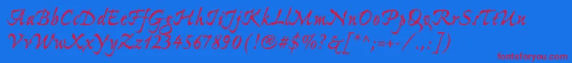 ExpontoproBold Font – Red Fonts on Blue Background