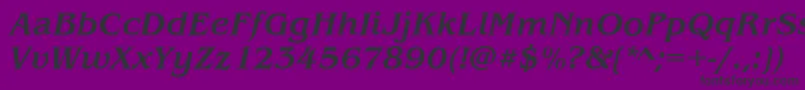 BenjaminMediumitalic Font – Black Fonts on Purple Background