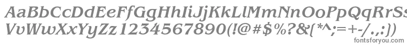 フォントBenjaminMediumitalic – 白い背景に灰色の文字