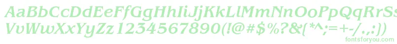 BenjaminMediumitalic Font – Green Fonts on White Background