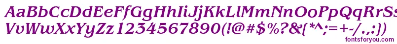 BenjaminMediumitalic Font – Purple Fonts on White Background