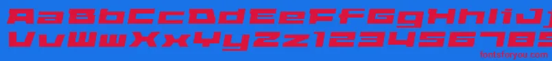 Elepao Font – Red Fonts on Blue Background