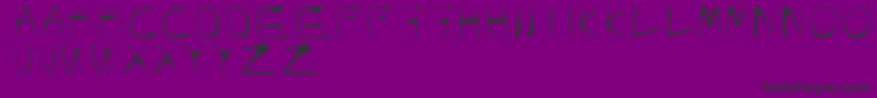 Police GlowCarroDanishSpiik – polices noires sur fond violet