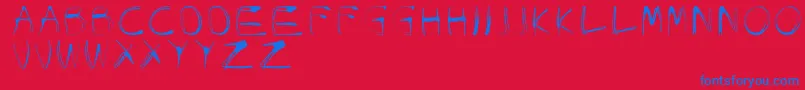 fuente GlowCarroDanishSpiik – Fuentes Azules Sobre Fondo Rojo