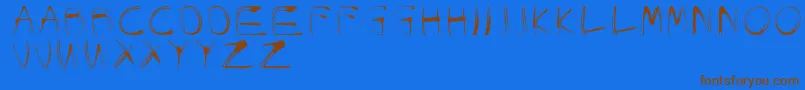 GlowCarroDanishSpiik Font – Brown Fonts on Blue Background