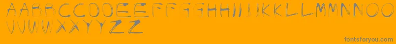 GlowCarroDanishSpiik Font – Gray Fonts on Orange Background