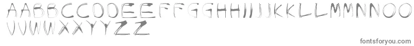 フォントGlowCarroDanishSpiik – 白い背景に灰色の文字