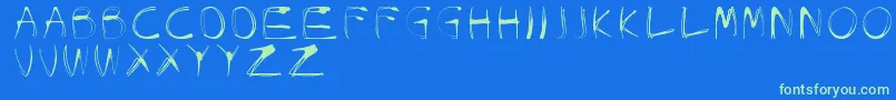 GlowCarroDanishSpiik Font – Green Fonts on Blue Background